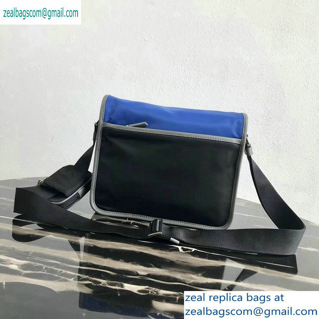 Prada Nylon Shoulder Bag 2VD769 Blue/Black 2019