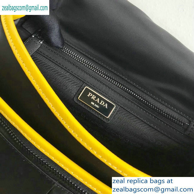 Prada Nylon Shoulder Bag 2VD769 Gray/Yellow/Black 2019 - Click Image to Close