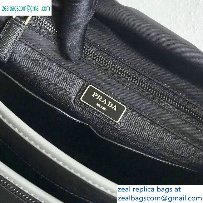 Prada Nylon and Saffiano Leather Shoulder Bag 2VD768 Blue/Black 2019