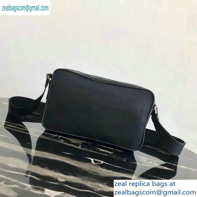 Prada Nylon and Saffiano Leather Shoulder Bag 2VH074 Black 2019