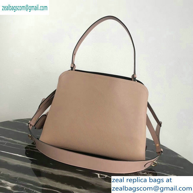 Prada Saffiano Leather Matinee Medium Handbag 1BA249 Nude 2019