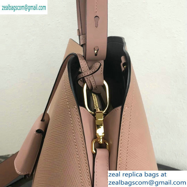 Prada Saffiano Leather Matinee Medium Handbag 1BA249 Nude 2019