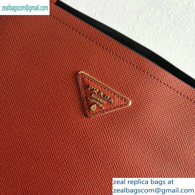 Prada Saffiano Leather Matinee Medium Handbag 1BA249 Red 2019 - Click Image to Close