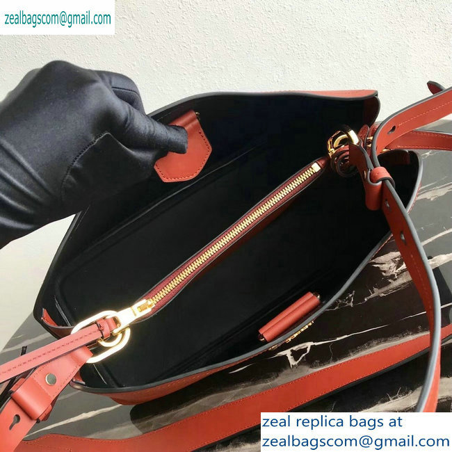 Prada Saffiano Leather Matinee Medium Handbag 1BA249 Red 2019