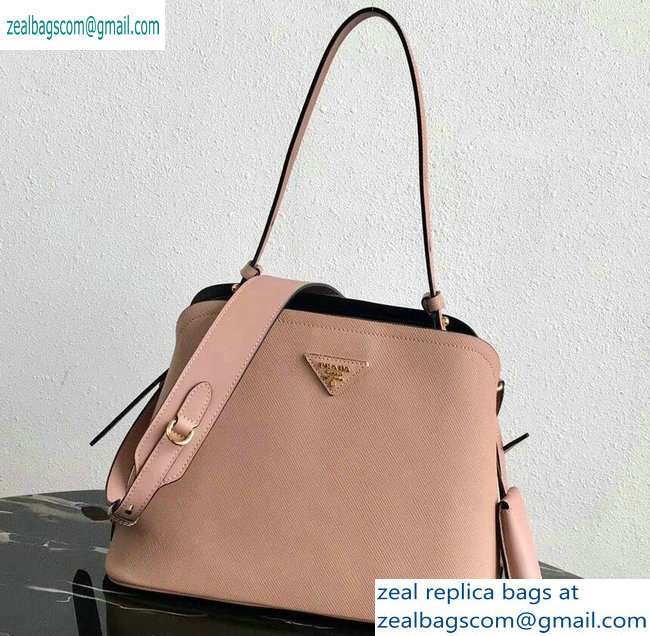 Prada Saffiano Leather Matinee Small Handbag 1BA251 Nude 2019