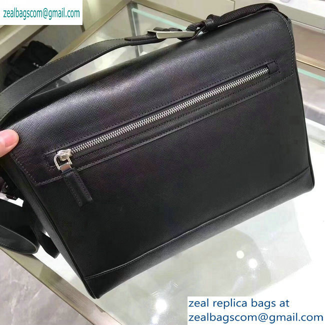 Prada Saffiano Leather Shoulder Bag 2VD018 Black 2019 - Click Image to Close
