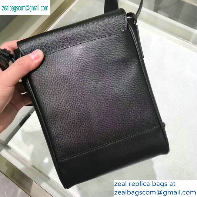 Prada Saffiano Leather Shoulder Bag 2VD019 Black 2019 - Click Image to Close