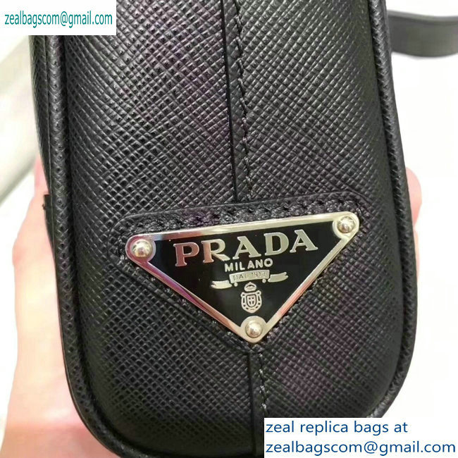 Prada Saffiano Leather Shoulder Bag 2VD019 Black 2019 - Click Image to Close