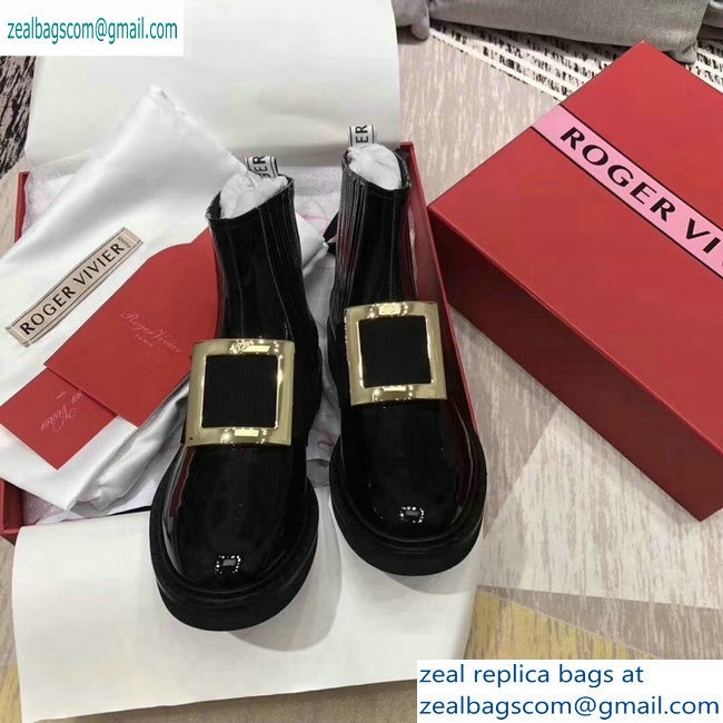 Roger Vivier Chelsea Viv' Rangers Metal Buckle Ankle Boots 2019