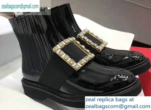 Roger Vivier Chelsea Viv' Rangers Strass Buckle Ankle Boots 2019 - Click Image to Close