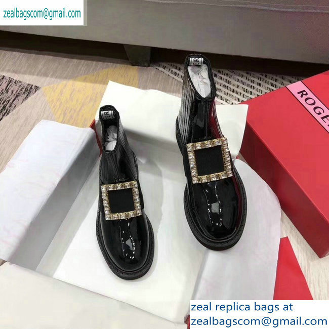 Roger Vivier Chelsea Viv' Rangers Strass Buckle Ankle Boots 2019