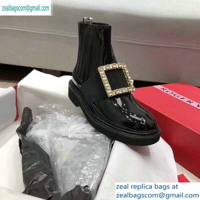 Roger Vivier Chelsea Viv' Rangers Strass Buckle Ankle Boots 2019