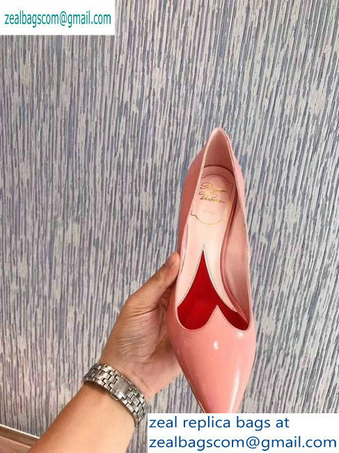 Roger Vivier Heel 8.5cm I love Vivier Pumps Pink 2019 - Click Image to Close