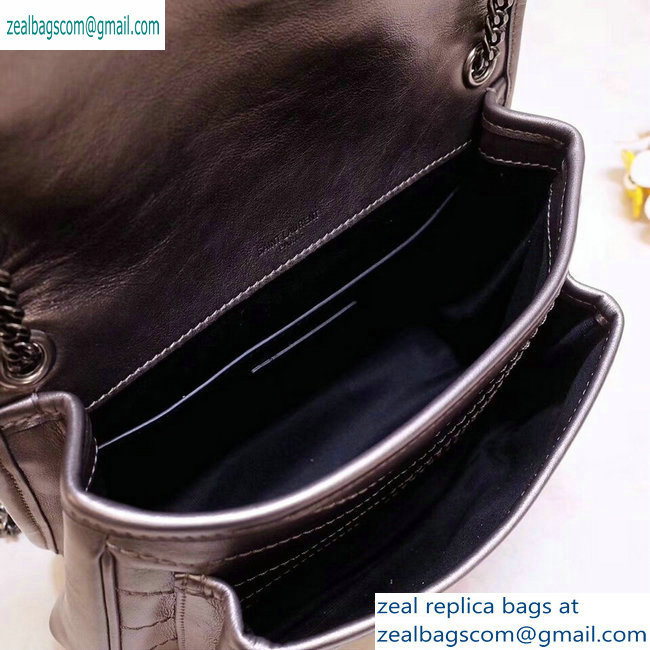 Saint Laurent Niki Baby Bag in Lame-look Leather 533037 Metallic