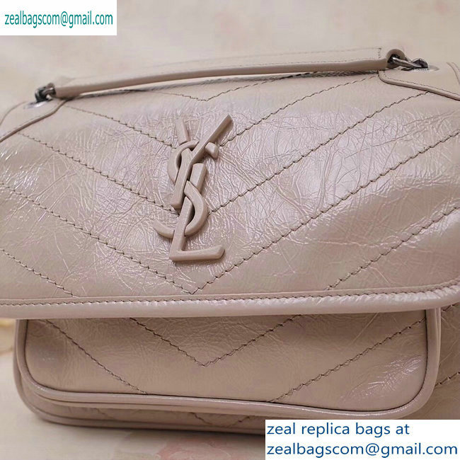 Saint Laurent Niki Baby Bag in Vintage Leather 533037 Beige - Click Image to Close