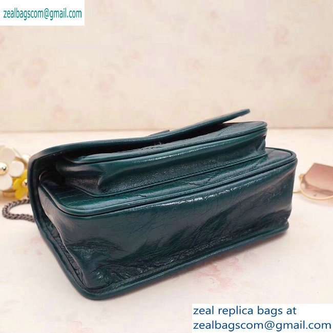 Saint Laurent Niki Baby Bag in Vintage Leather 533037 Green