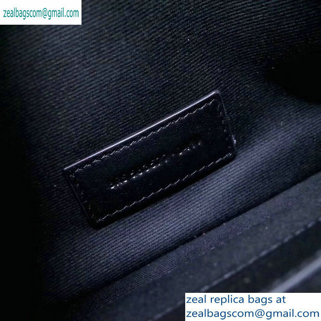 Saint Laurent Niki Bill Pouch Bag in Crinkled Vintage Leather 583577 Black