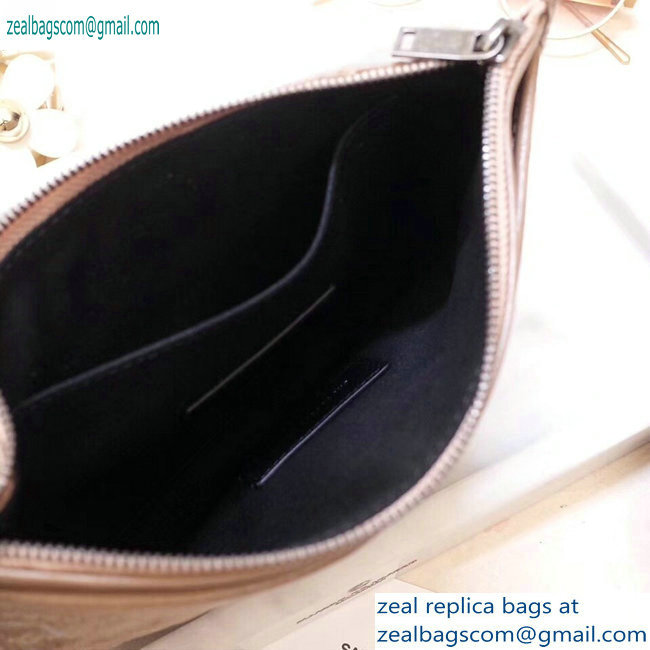 Saint Laurent Niki Bill Pouch Bag in Crinkled Vintage Leather 583577 Dark Beige - Click Image to Close