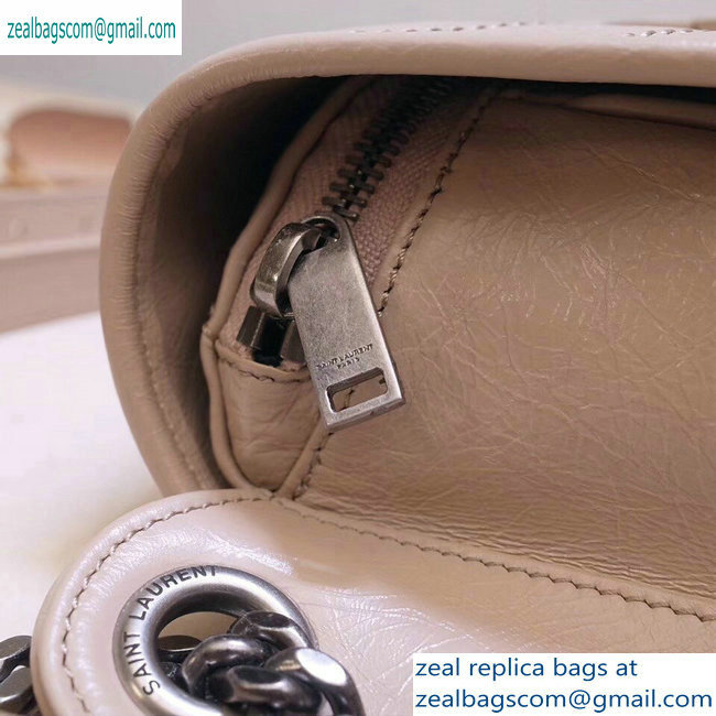 Saint Laurent Niki Body Bag in Crinkled Vintage Leather 577124 Beige - Click Image to Close