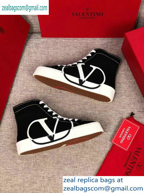 Valentino VLOGO Canvas Tricks High-top Sneakers Black 2019