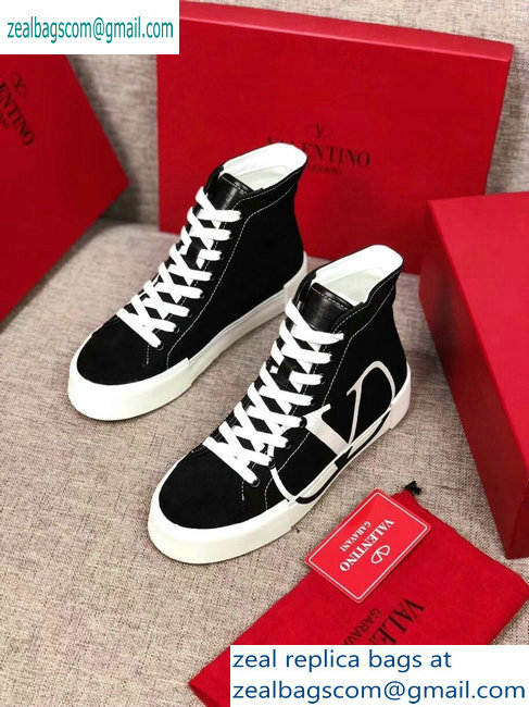 Valentino VLOGO Canvas Tricks High-top Sneakers Black 2019