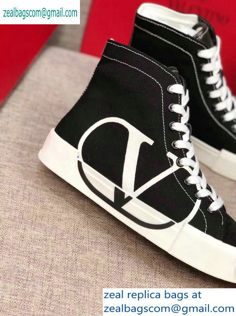 Valentino VLOGO Canvas Tricks High-top Sneakers Black 2019
