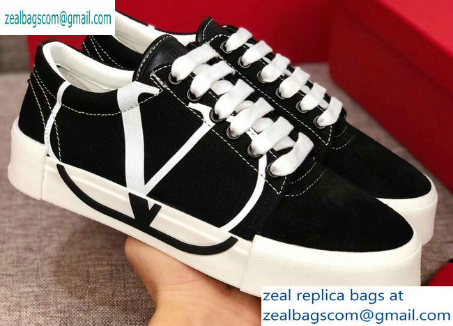 Valentino VLOGO Canvas Tricks Low-top Sneakers Black 2019