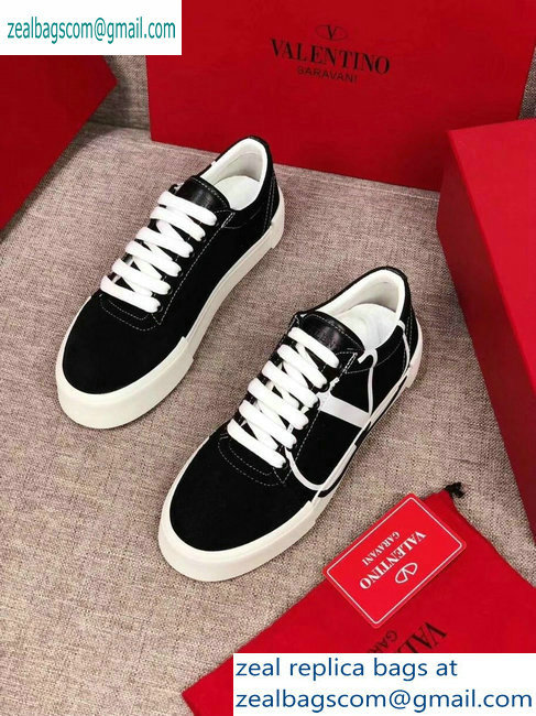 Valentino VLOGO Canvas Tricks Low-top Sneakers Black 2019