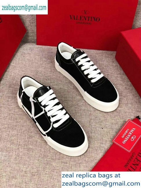 Valentino VLOGO Canvas Tricks Low-top Sneakers Black 2019