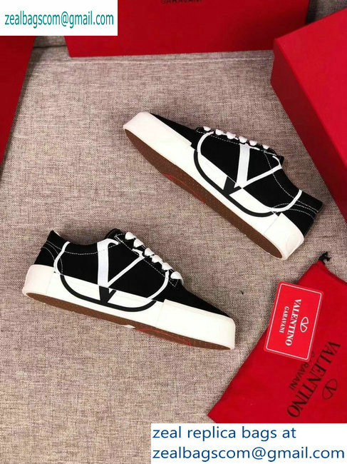 Valentino VLOGO Canvas Tricks Low-top Sneakers Black 2019