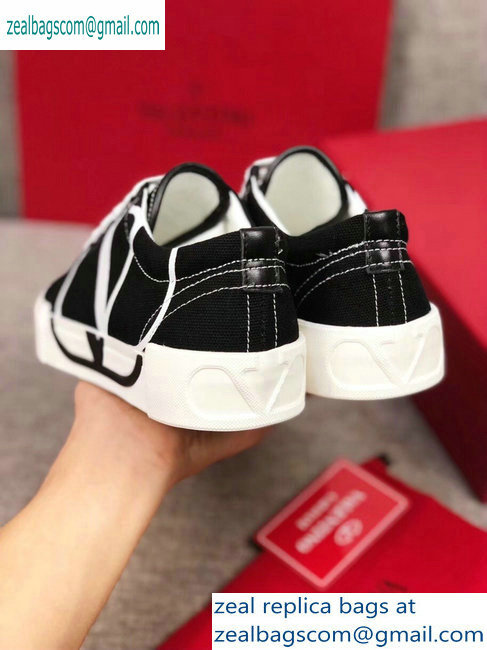 Valentino VLOGO Canvas Tricks Low-top Sneakers Black 2019 - Click Image to Close