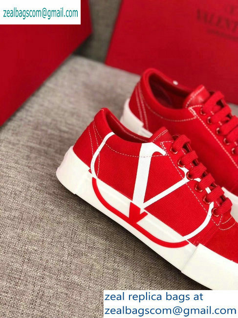 Valentino VLOGO Canvas Tricks Low-top Sneakers Red 2019