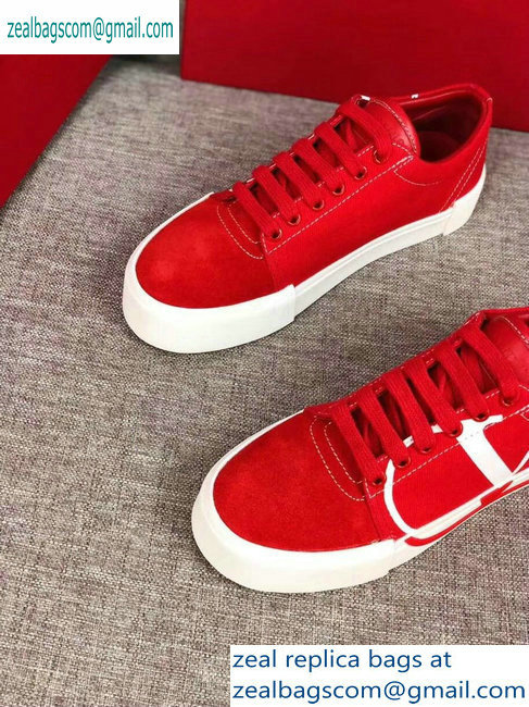 Valentino VLOGO Canvas Tricks Low-top Sneakers Red 2019