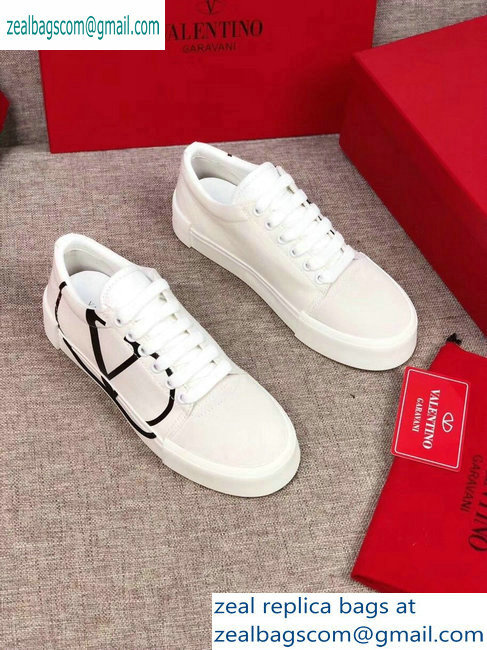 Valentino VLOGO Canvas Tricks Low-top Sneakers White 2019