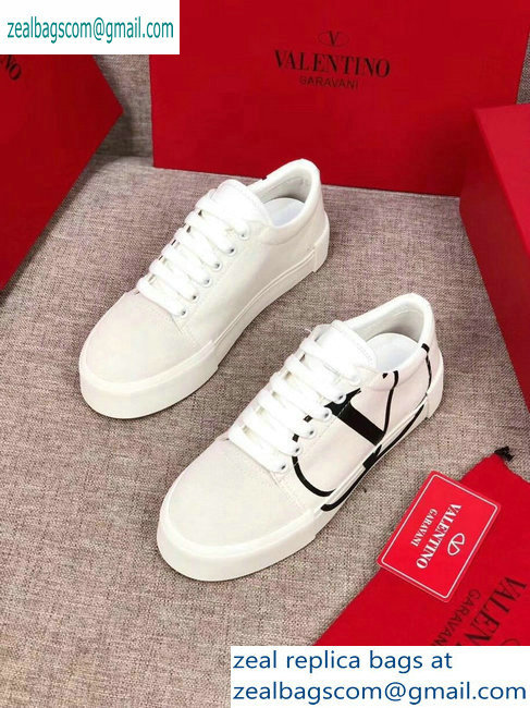 Valentino VLOGO Canvas Tricks Low-top Sneakers White 2019