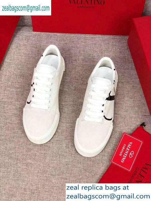 Valentino VLOGO Canvas Tricks Low-top Sneakers White 2019