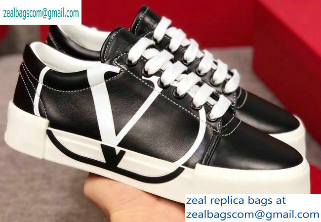 Valentino VLOGO Leather Tricks Low-top Sneakers Black 2019