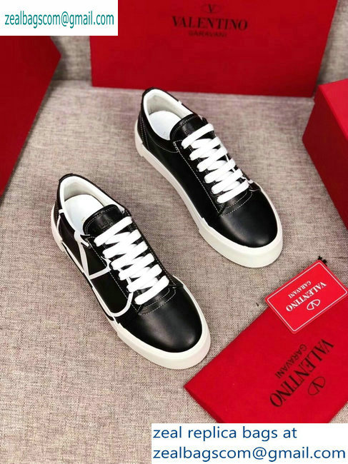 Valentino VLOGO Leather Tricks Low-top Sneakers Black 2019