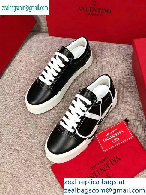 Valentino VLOGO Leather Tricks Low-top Sneakers Black 2019