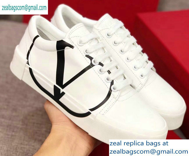 Valentino VLOGO Leather Tricks Low-top Sneakers White 2019 - Click Image to Close