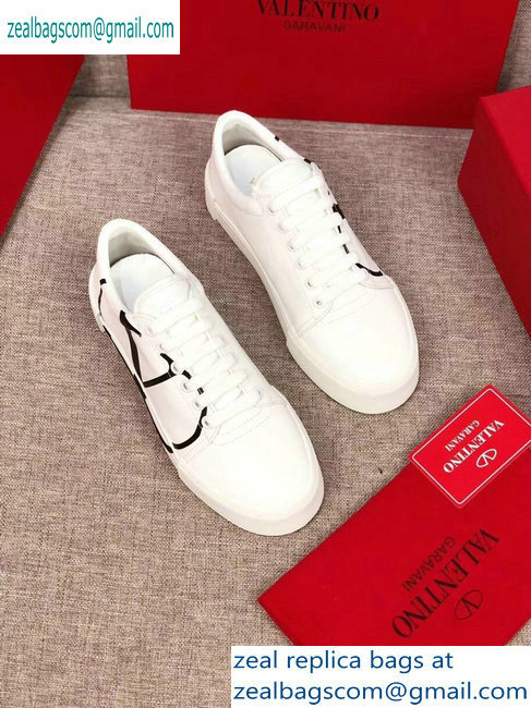 Valentino VLOGO Leather Tricks Low-top Sneakers White 2019 - Click Image to Close