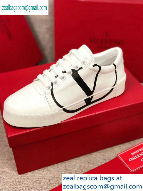 Valentino VLOGO Leather Tricks Low-top Sneakers White 2019 - Click Image to Close