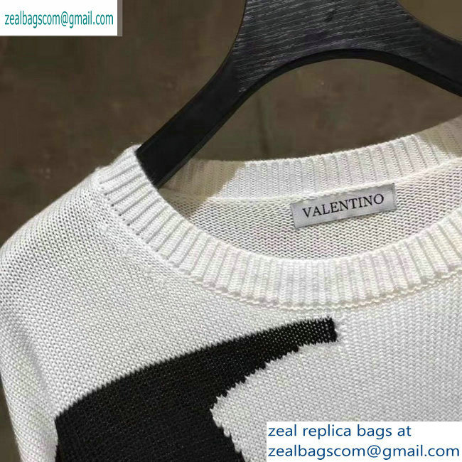 Valentino VLOGO Print Sweater White 2019 - Click Image to Close