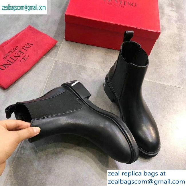 Valentino VLTN Heel Combat Ankle Boots Black 2019 - Click Image to Close