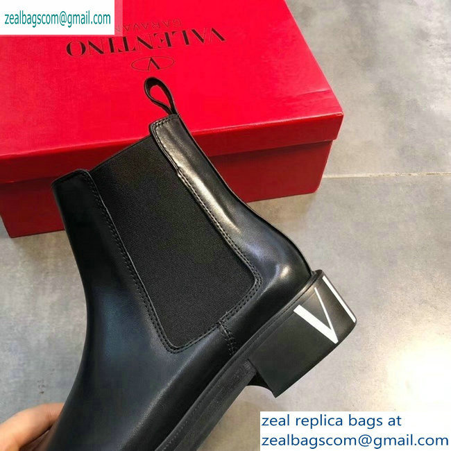 Valentino VLTN Heel Combat Ankle Boots Black 2019 - Click Image to Close