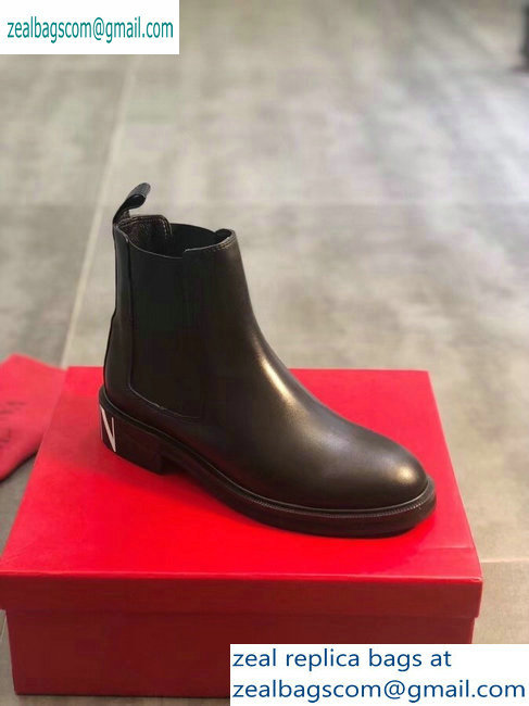 Valentino VLTN Heel Combat Ankle Boots Black 2019