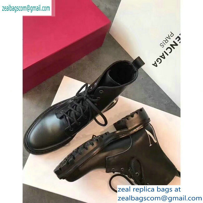 Valentino VLTN Lace-ups Combat Ankle Boots Black 2019