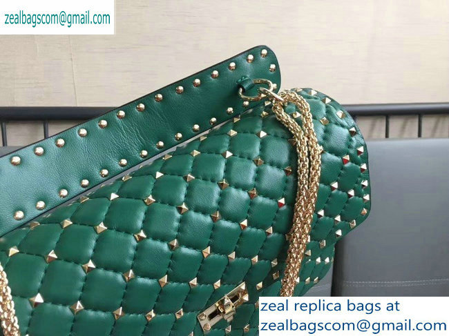 Valentino large Rockstud Spike Chain Bag 0123L Malachite 2019 - Click Image to Close