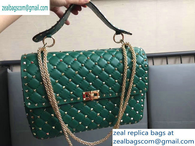 Valentino large Rockstud Spike Chain Bag 0123L Malachite 2019 - Click Image to Close