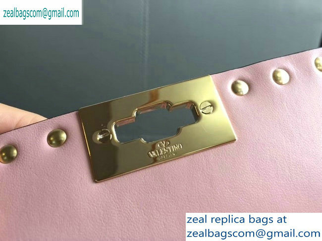 Valentino large Rockstud Spike Chain Bag 0123L pink 2019